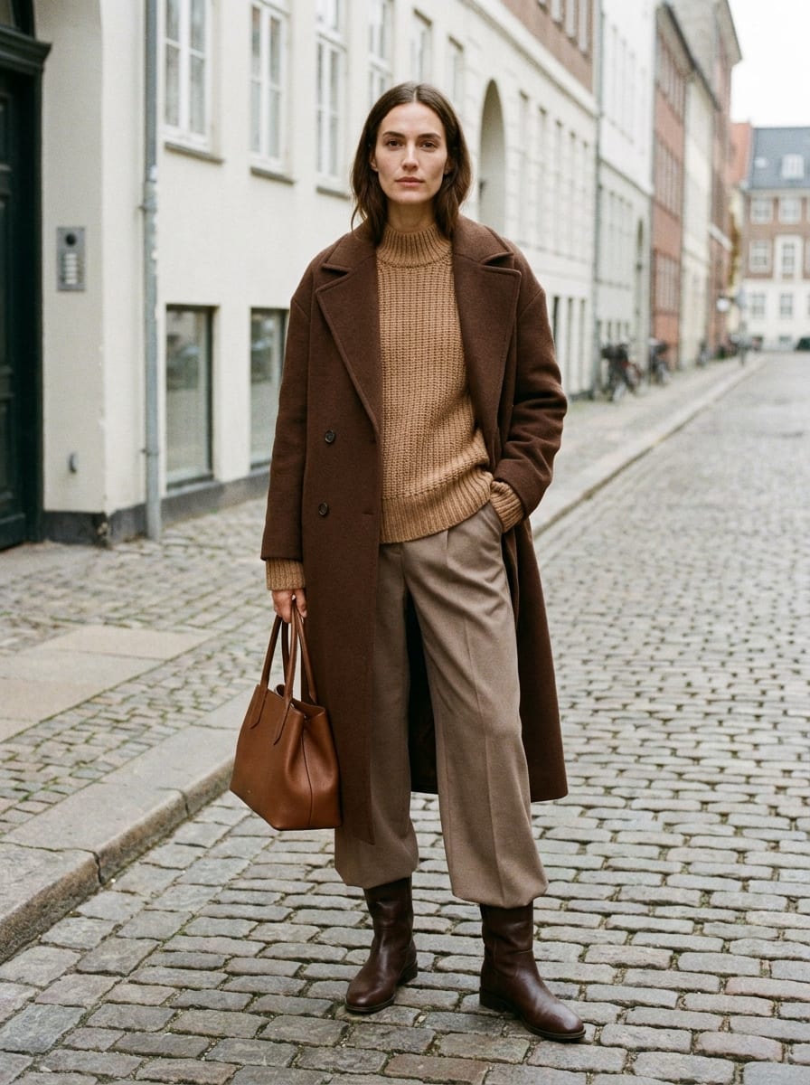 Ton-in-Ton Look in Braun - Winter Outfit Damen 2026
